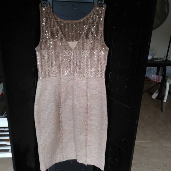 Gold Sequin Cocktail Dress - Picture 7 of 7